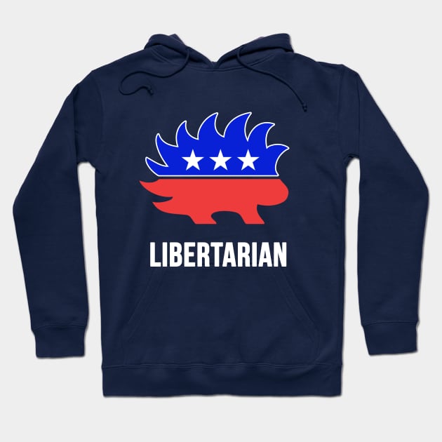 Libertarian Porcupine T-Shirt Hoodie by dumbshirts